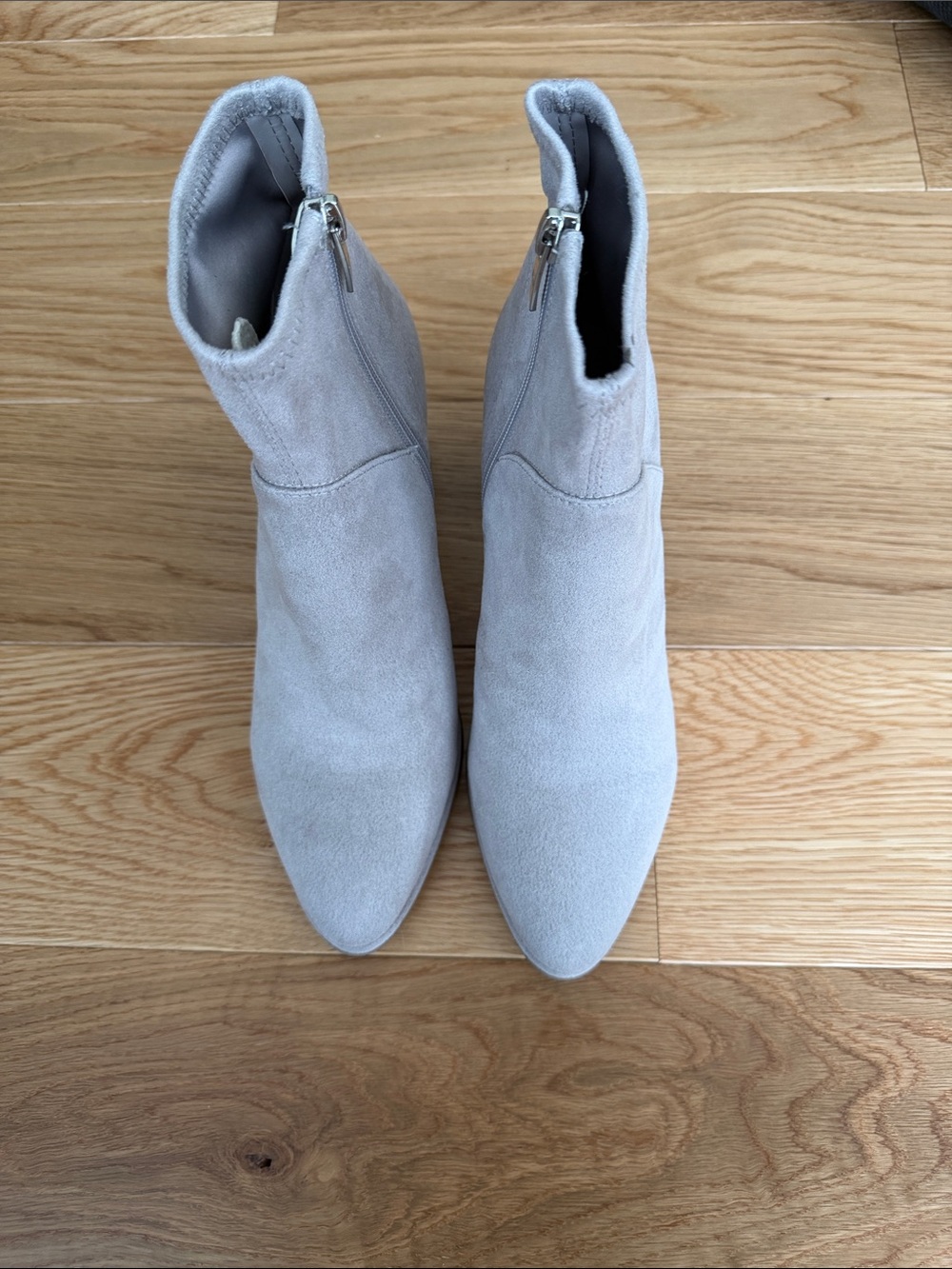 Marc Fisher Light Gray Heeled Boots - Picture 5 of 6